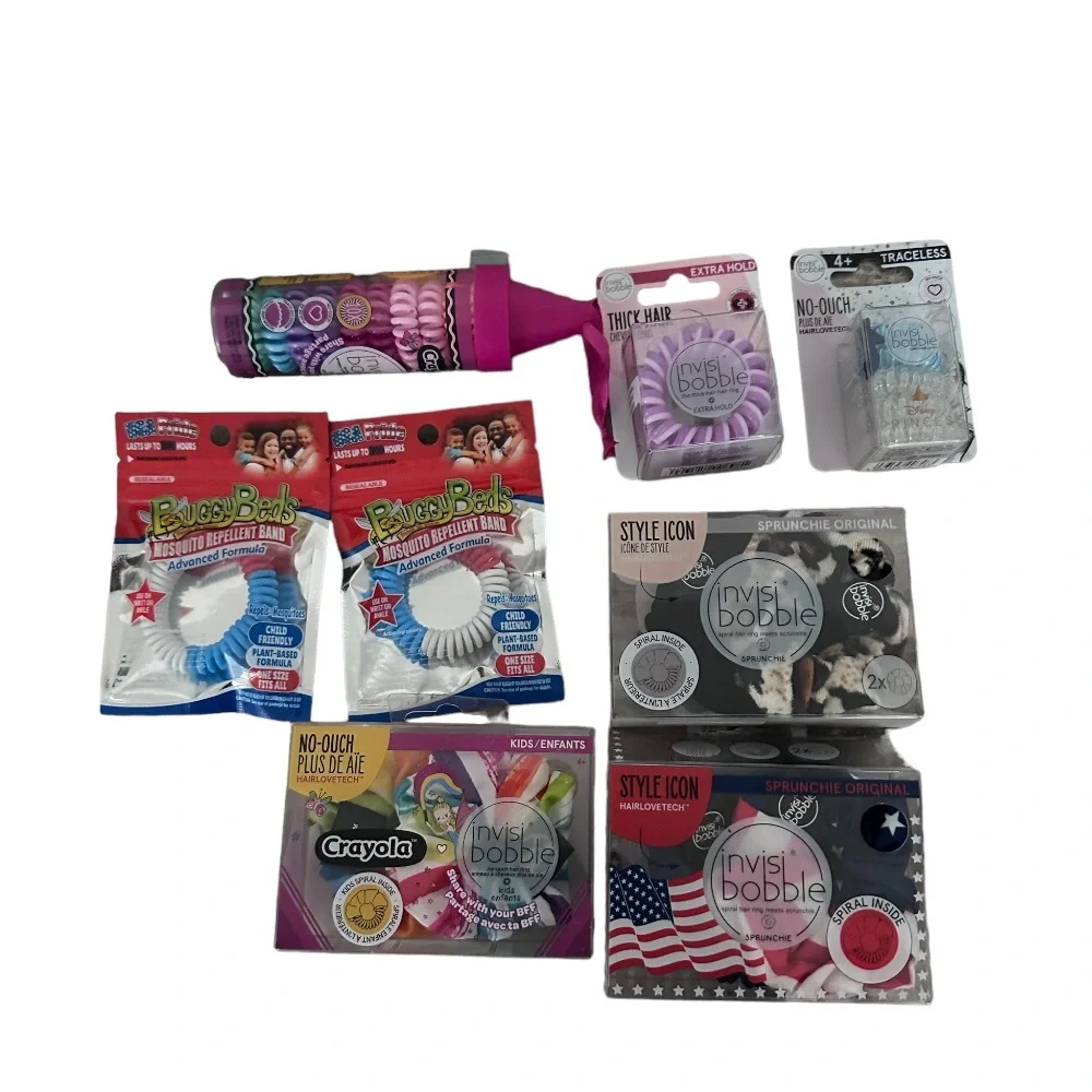 InvisiBobble Spiral Hair Ring Scrunchie Sprunchie Lot Of 8 Boxes NEW